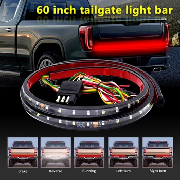 

Universal 12V 60" 6000k 720LM 3-Row 3528 LED Tailgate Strip Light Truck Brake Reverse Signal For Car Truck Waterproof Accessory