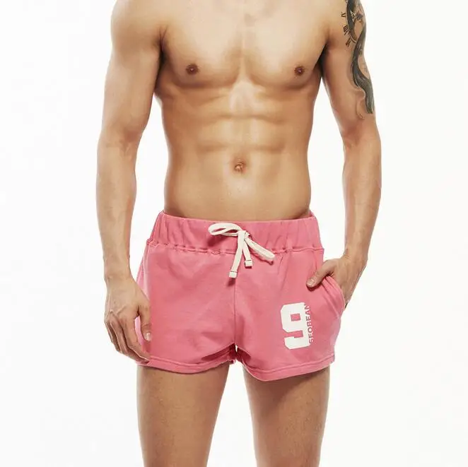 CKAHSBI Summer Running Shorts Men Sports Jogging Fitness Quick Dry Men Gym Men Fitness Digital Sport Gyms Men's Short Bottoms - Цвет: Q233 Pink
