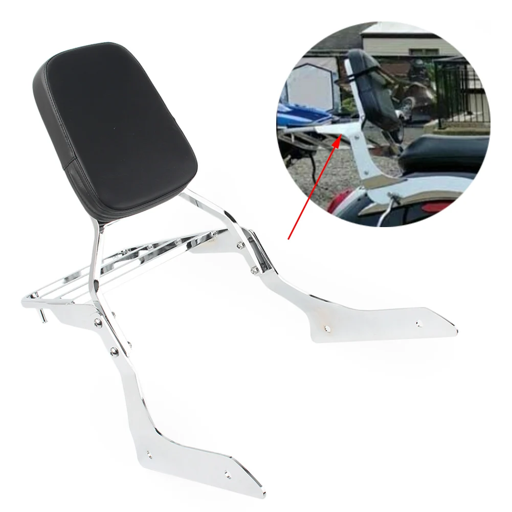 

Motorbike Rear Passenge Sissy Bar Luggage Rack Backrest For Yamaha XVS 1300 Stryker 1300 2011-2017 Chrome Steel