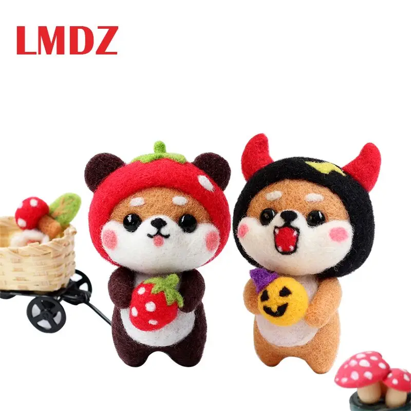 

LMDZ 1Pcs Toy Doll Wool Felt Poked Felt Craft DIY Non Finished Poked Set Handcraft Kit for Needle Material Bag Pack Felt DIY