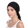 New elastic cotton solid color wrap head scarf Hats muslim turban bonnet for women Inner Hijab Hat fashion female turbantes caps ► Photo 3/6