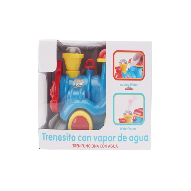 

Children Electric Universal Wheel Smoke Steam Locomotive with Spray Feature Light And Sound Small Train Toy