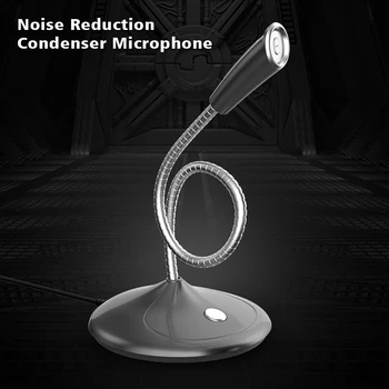 

For Computer Recording Speech Omnidirectional Pickup Non Slip Condenser Microphone Gaming Video Conference Adjustable Gooseneck