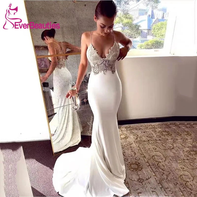 as picture Robe De Soiree Русалка Вечерние платья Длинные вечернее платье атласная аппликация Abiye vestido de festa - Цвет: as picture