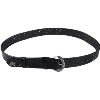

Leather Openwork Decorative Wide Belt Fashion Wild Korean Fur Waist Jeans Belt