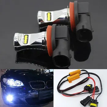 

2Pcs Fog Lights H8 H11 Bulb 9006 HB4 HB3 9005 White Car DRL For BMW 5 Series 328i 335i E39 525 530 535 E46 E61 E90 E92 E93 F10