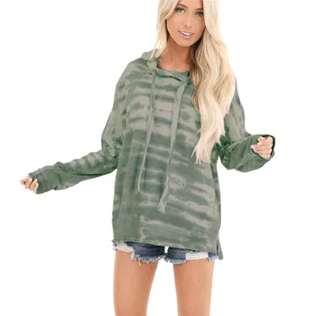 

Female Long Sleeve Hoodie Sweatshirts Casual Loose Pullover Top Fashion Tie Dyeing Hoodies Sweatshirts For Women Tops