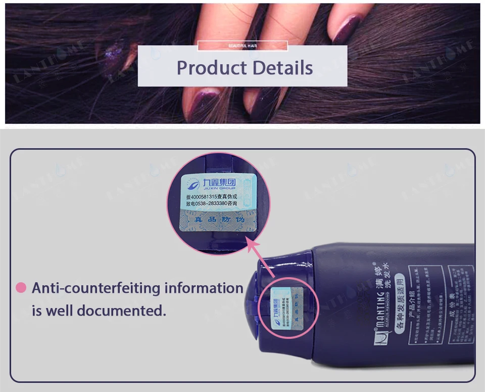 280ml ManTing Professional Shampoo Divide Mite Anti-Itching Anti Dandruff Suitable No Silicone Oil Control for All Hair Types