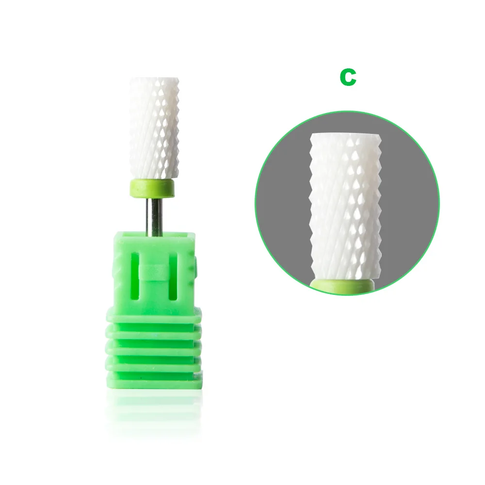 Dmoley керамический сверло для ногтей вращающиеся заусенцы резцы для фрезы для маникюра Инструменты для педикюра электрические аксессуары для сверления ногтей - Цвет: P