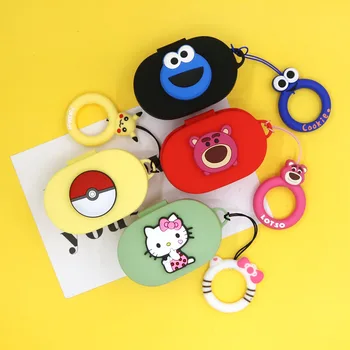 

Cartoon Earphone Cover For Redmi Airdots Case With Hook Cute Protection Frame With Strap For Mi Airdots Earphone Cases