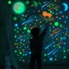 Colorful Moon Luminous Wall Stickers For Kids Room Bedroom Ceiling Art Decals Home Decor Unicorn Stars Glow In The Dark Stickers 2