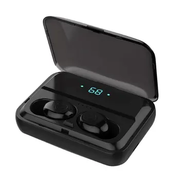 

F9-5 TWS Bluetooth Earphone 6D Stereo Mini Wireless Earbuds LED Display Wireless Earphones Headphone with Dual Mic Charging bin