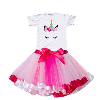 

Unicorn Baby Princess Dress Summer Infant Baby Girls Fancy Ball Gown Kids Evening Dresses for Girls Party Clothing Size 2-7T