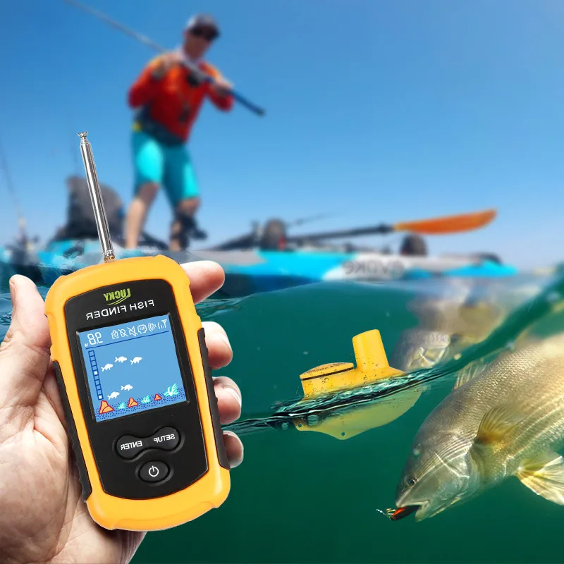 Portable echo sounder Sonar Depth Ocean River Wireless Fish Finder