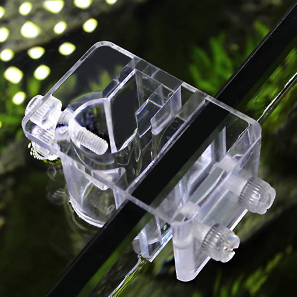 Aquarium Clip Holder Clear Acrylic For 12mm/16mm Tubing