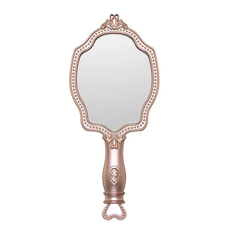 1 шт. милые Креативные винтажные ручные зеркала для макияжа принцесса туалетное зеркало прямоугольное ручное косметическое зеркало с ручкой для подарков