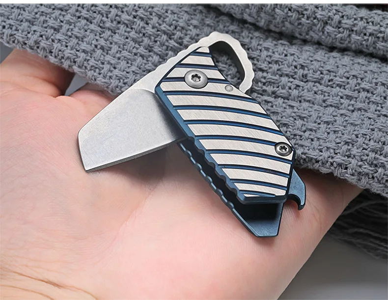 Прямая поставка D2 стальной Zebra складной нож титановая ручка Открытый нож выживания кемпинг Портативные Ножи карманные ручные инструменты с коробкой