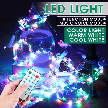 

3-m LED Curtain String Lights Christmas String Fairy Light Garland Remote Control Christmas Wedding Party Decoration
