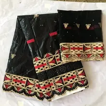 По-прежнему FLY Базен brode getzner nouveau черный кружевной ткани последнее в африканском стиле фут getzenr парча в Гвинейском стиле 5+ 2 ярдов/партия