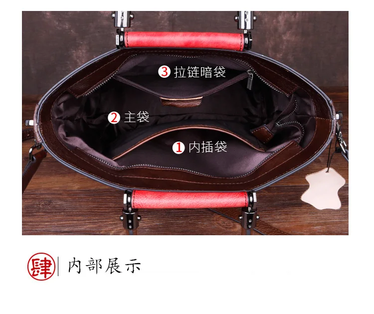 Embossing Female Handbag Shoulder Crossbody Bag Multi-Capacity Vintage Floral Pattern Women Tote Messenger Genuine Leather Bags