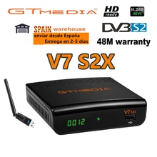 DVB-S2 receptor de satélite gtmedia v7 s2x 1080p com usb wifi atualização gratuita de gtmedia v7s hd entrega rápida nenhum aplicativo incluir