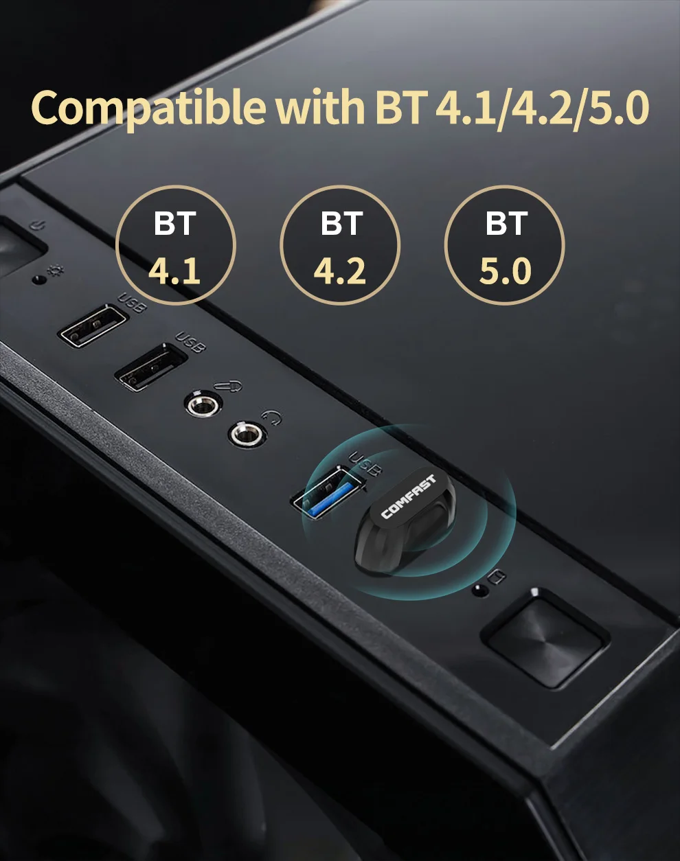 USB Bluetooth Adapters BT 5.0 BR8651 chip wireless usb dongle for PC Speaker Tablet Printer Music Audio Receiver Transmitter