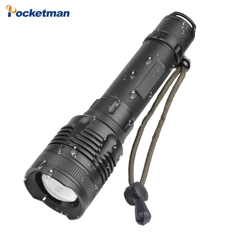 

Popular XHP70 LED flashlight non-slip aluminum alloy 3 mode torch 2000LM to meet all daily lighting, portable