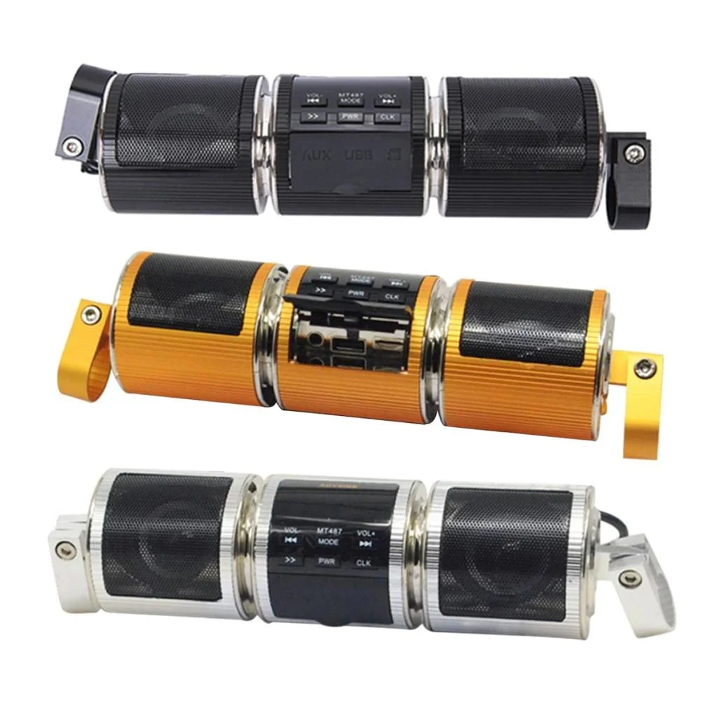 

Motorcycle Bluetooth Audio Water-resistant Stereo Speaker TF USB FM Radio