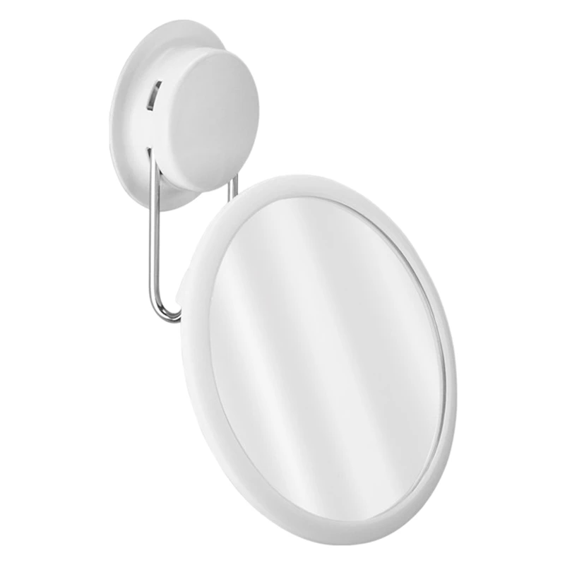 360 Rotation Strong Suction Cup Cosmetic Mirror Bathroom Make Up Mirror Toilet Detachable Bath Mirrors White Free Punch