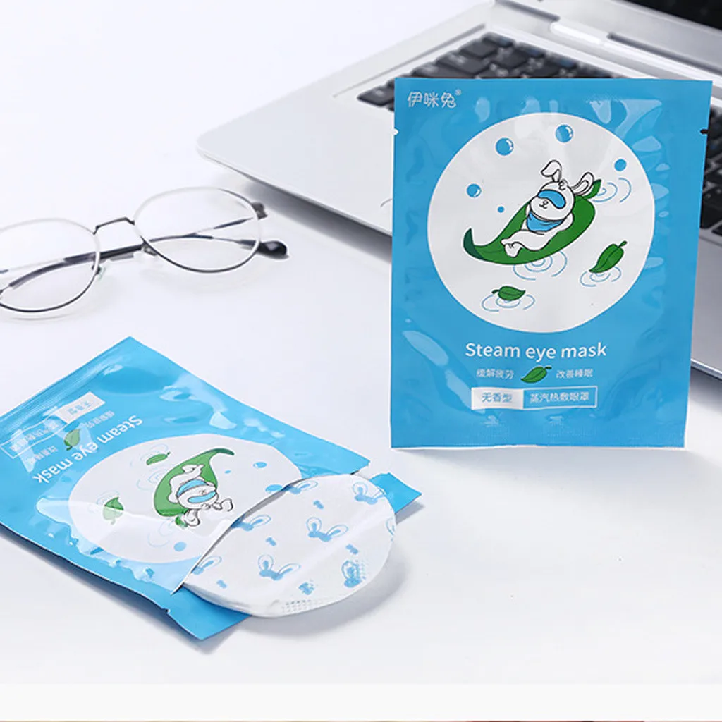 Yimi-Rabbit Паровая маска для глаз Спящая Горячая компрессия устраняет темные круги мешки для глаз пышные глаза тонкая линия морщин против старения