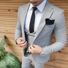 ANNIEBRITNEY новейший дизайн пальто брюки мужской костюм на заказ приталенный Блейзер с брюками свадебный смокинг для жениха Мужские костюмы набор