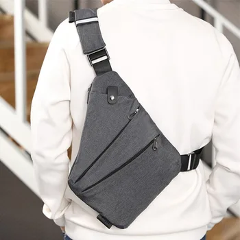 

Men's Messenger Bag Oxford Burglar Wearable Bag Multifunctional Solid Durable Outing SMN88