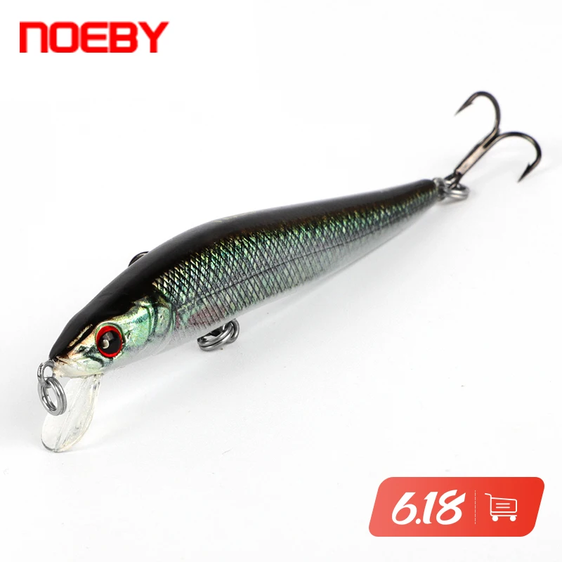 NOEBY NBL9041 приманка для рыбной ловли гольян жесткая Приманка VMC тройные Крючки ПВХ