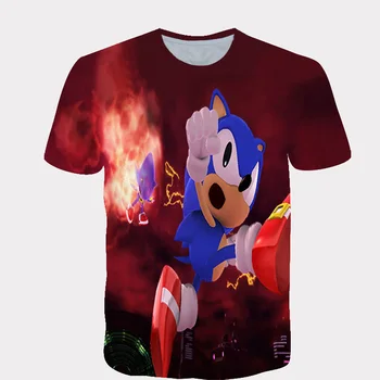 

Sonic the Hedgehog Boys T Shirt Kids Cartoon Tshirt Blue T-Shirts for Girls Child T-Shirts Children Clothing 2020 Tee Tops