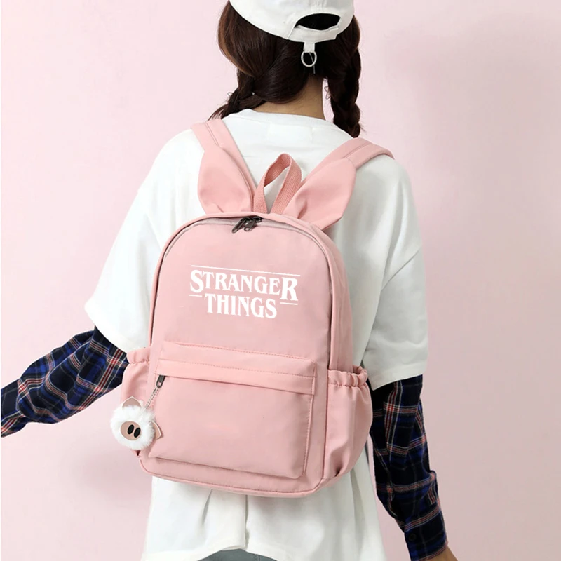 Рюкзак с заячьими ушками, модельная сумка на плечо, рюкзак, студент подросток, милый рюкзак для девочек с буквенным принтом