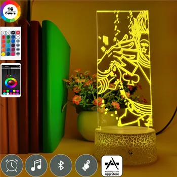 

App Control Usb Led Night Light Touch Bedroom for Children Gifts Anime Hunter X Hunter Hisoka Decoration 3d Led Table Lamp