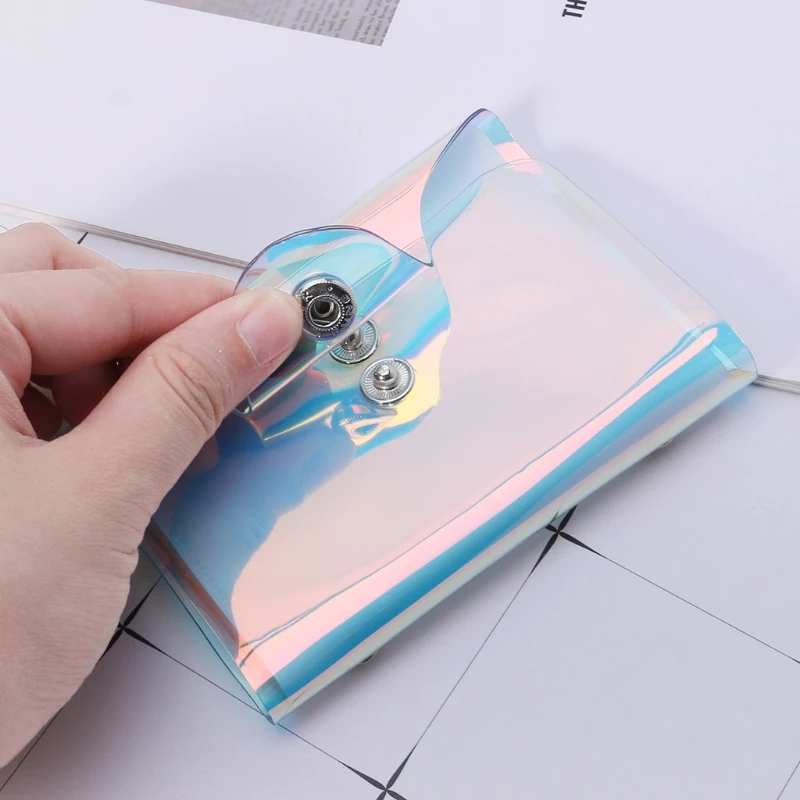 

Fashion 36 Cards Hologram Laser PVC ID Credit Card Storage Bag Holder Pocket Case Purse Wallet business card case