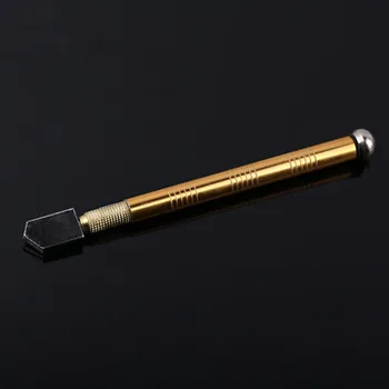 

Professional Metal Handle Steel Glass Rhinestone Self-lubricating Oil Feed Tipped Glass Cutter Cutting Craft Glazing Tool