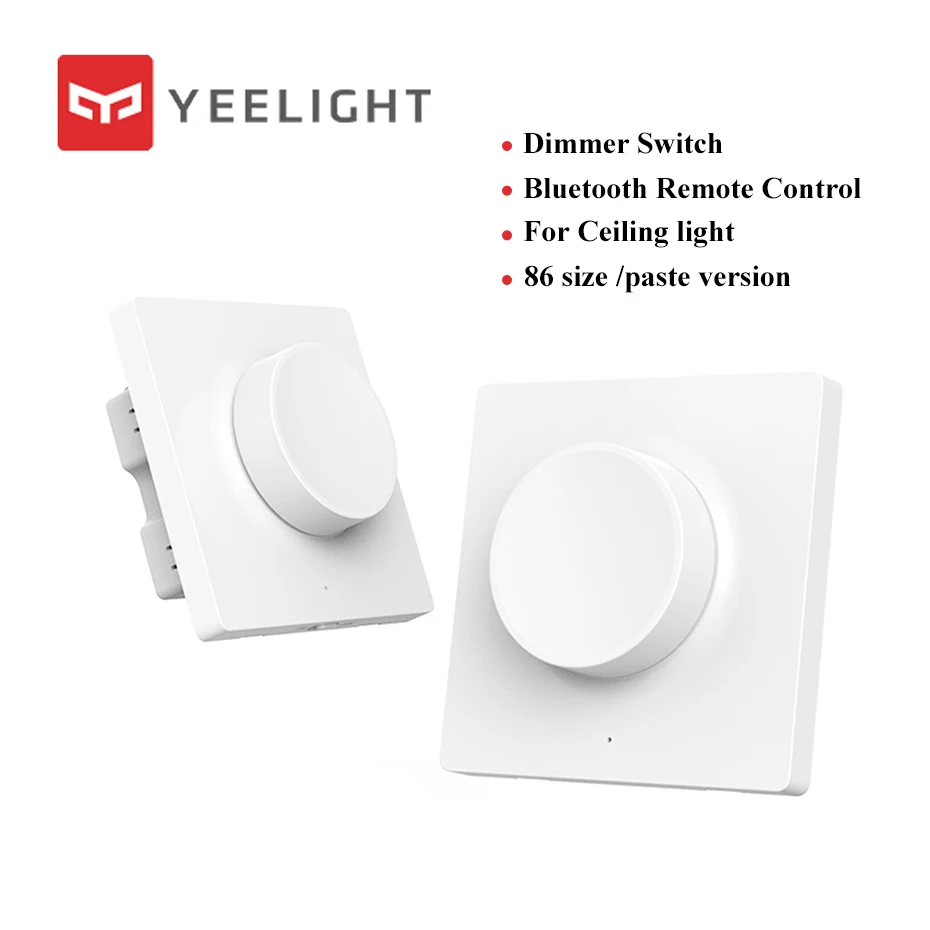 

2PCS Original Xiaomi Mijia Yeelight Smart Dimmer Switch Intelligent adjustment Off light still work 5 in 1 control Smart switch