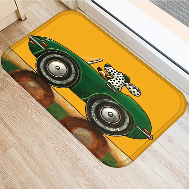 Car and dog Non-slip mat Can Diy custom made picture LOGO Home Kitchen bathroom carpet clean room rug Doormat E0669 | Дом и сад