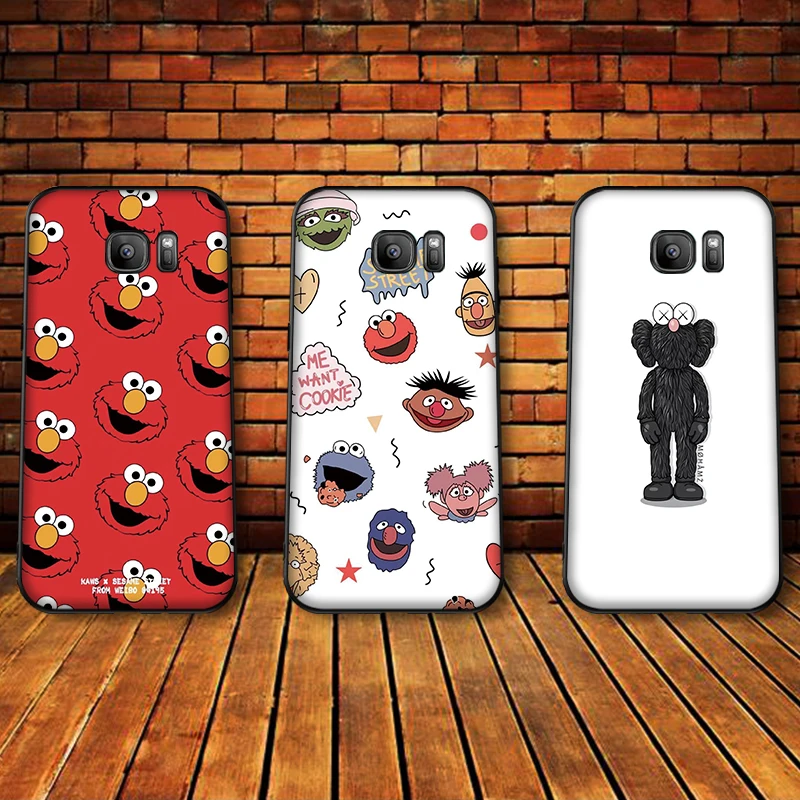 

For Samsung A50 60 70 40 20 A10 Phone Case Animation trend fluffy sesame street A3 5 7 8 9 6PLUS Soft TPU For J6 M40