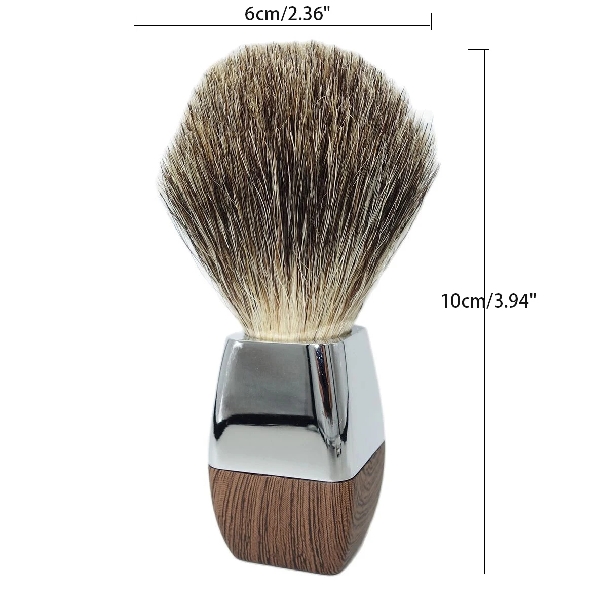 venda quente molhado sabão de barbear espuma escova puro cabelo de texugo com grão de madeira liga de zinco lidar com ferramenta de cuidados pessoais masculino