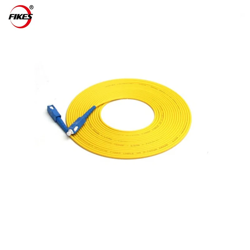 

SC APC to SC UPC 1m to 15m optical Patch cord 2.0mm PVC G657A Fiber Jumper Simplex SM FTTH Optic Cable, 2pcs/bag