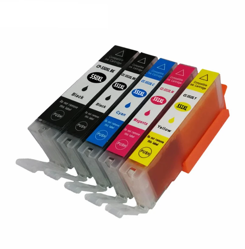 1 комплект 5 цветов PGI550 PGI-550 CLI-551 Совместимый картридж для Canon IP7250 MG5450 MX925 MG5550 MG6450