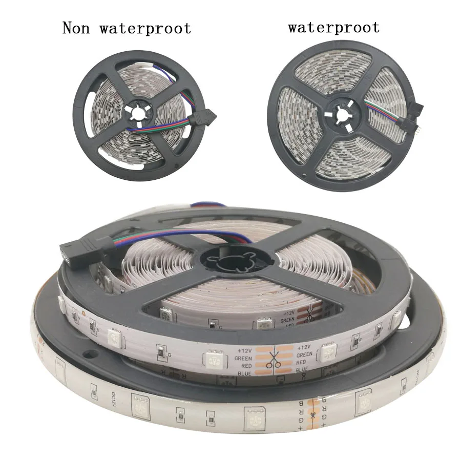 Светодиодная лента освещения Bluetooth RGB 5050 10 м 15 SMD гибкая Fita Tape Diode DC 12 В адаптер