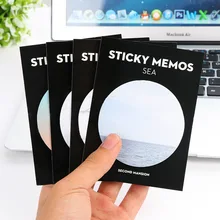 P101 South Korea Stationery Creative Convenient Adhesive Paper Circle Note Small Notes Book Pepsi Message Removable Self-stick N
