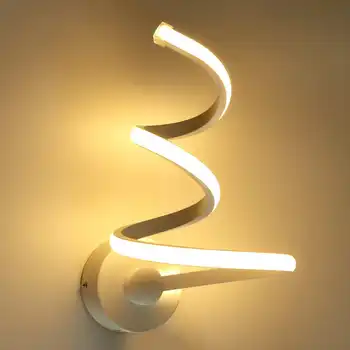 

18W Acrylic LED Modern Wave Wall Light Home Bedroom Wall Lamp Fixture Home Bedroom Decoration Indoor Lighting White 100-240V
