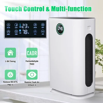 

AUGIENB Large Air Purifier With Humidification HEPA Filter Remove Smoker Dust Odor Air Cleaner Ionizer Generator For Home Office