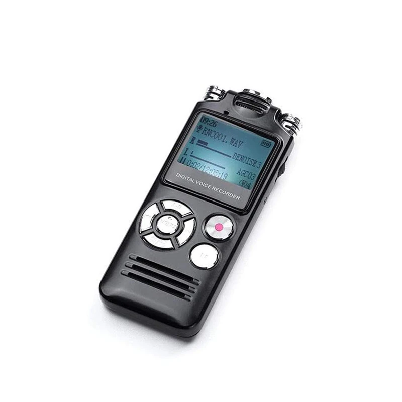 8 ГБ Портативный цифровой диктофон двойные микрофоны Mp3 музыкальный плеер Встроенный перезаряжаемый литиевый аккумулятор с наушниками для M