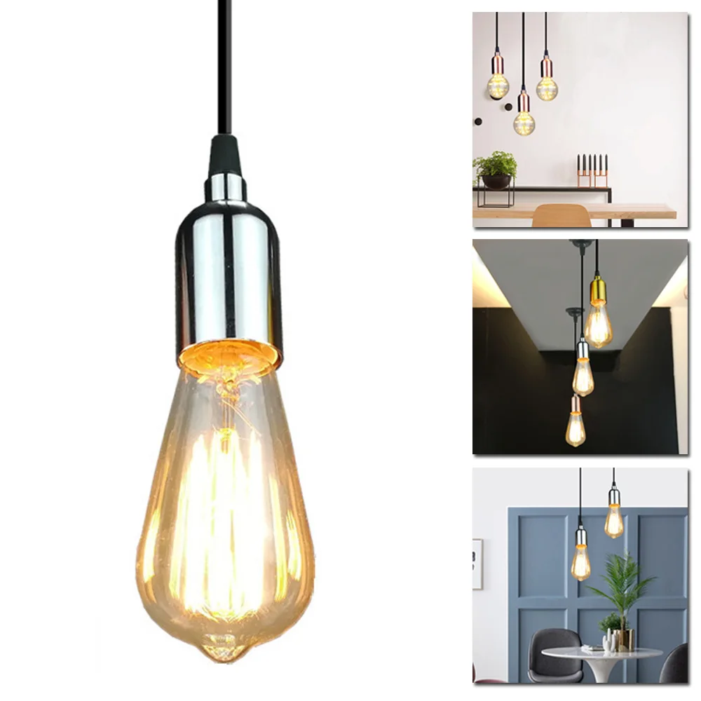 Solid E27 Type Light Socket Modern Industrial Lamps Water Lights Hanging Lights